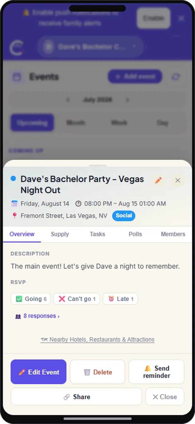 CircleUs for friend groups, events and RSVPs