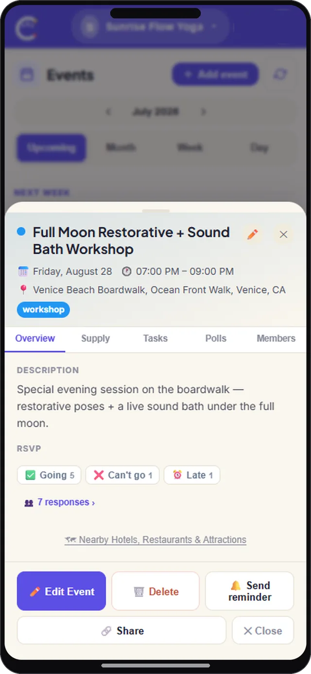 CircleUs for Instructors - CircleUs app screenshot